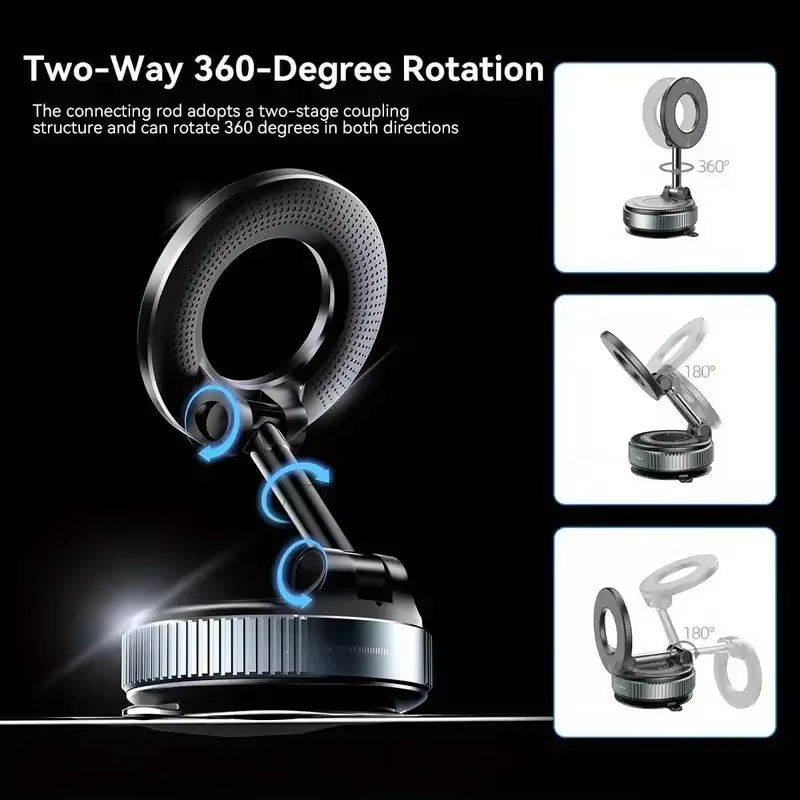 360° Magnetic Phone Holder– Strong Suction, Full Rotation, Fits All Phones