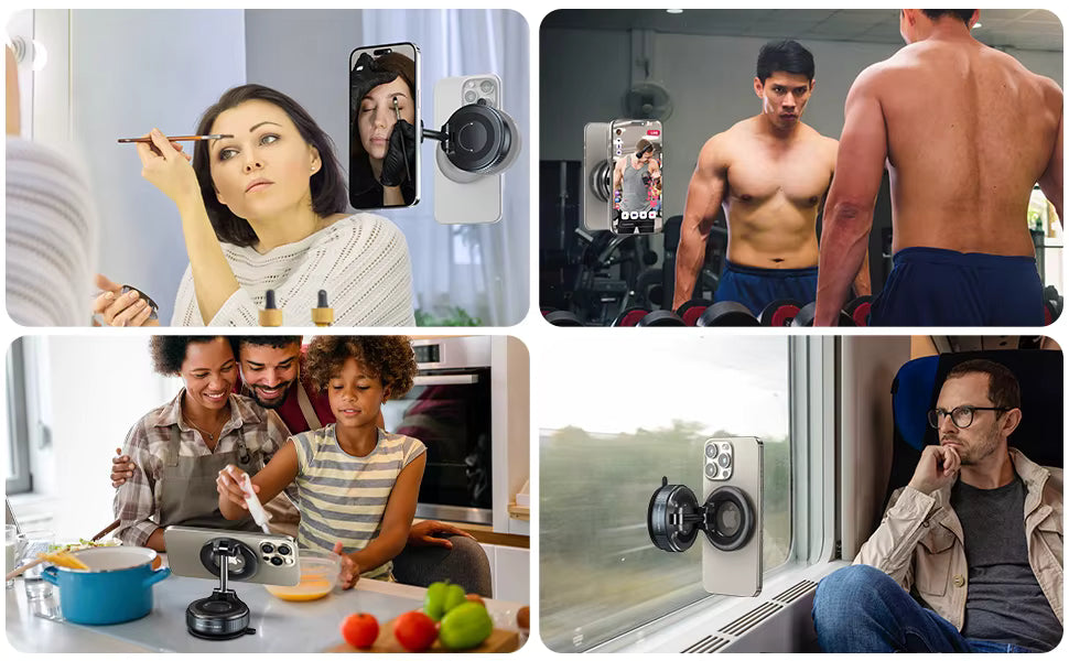 360° Magnetic Phone Holder– Strong Suction, Full Rotation, Fits All Phones