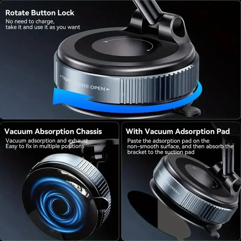 360° Magnetic Phone Holder– Strong Suction, Full Rotation, Fits All Phones