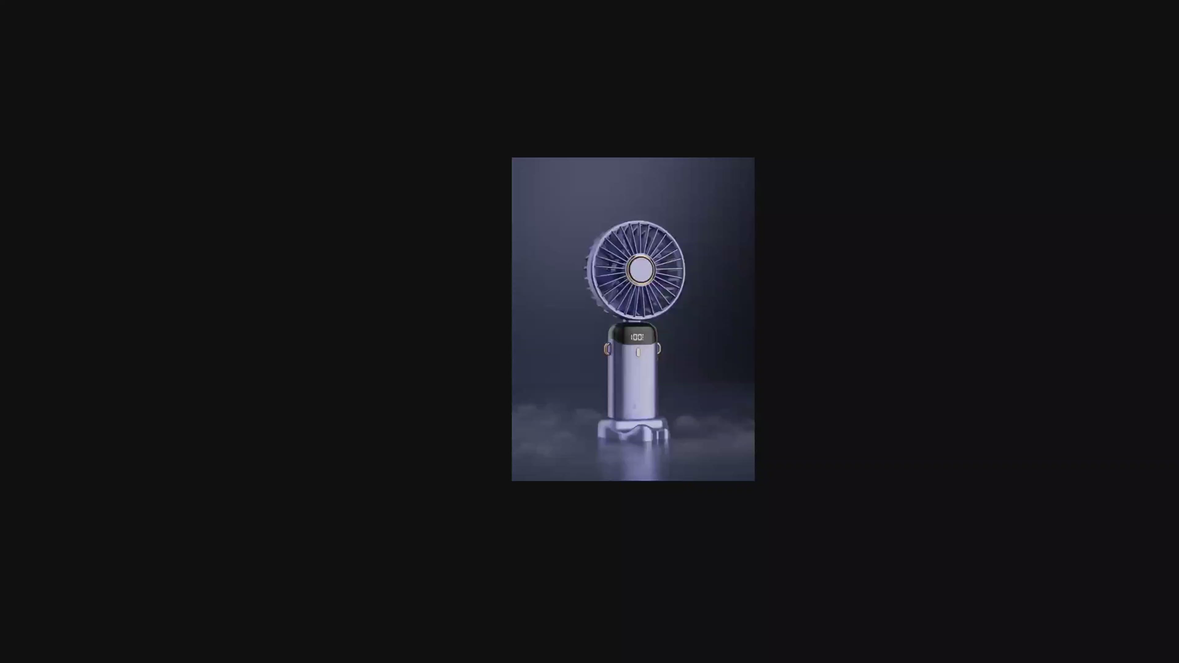 5-Speed Portable Fan with Screen & Phone Stand